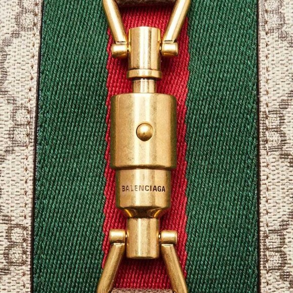 Balenciaga x Gucci Beige/Ebony Coated Canvas/Leather The Hacker Project 1961 ... - Picture 10 of 11